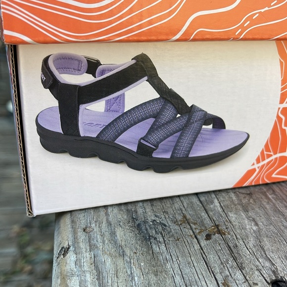 JSport Kaia Women's Black/Purple Strap Sport Sandals-Sz 10 - Picture 5 of 6